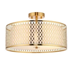 Cordero 3 Light Gold Flush Ceiling Light