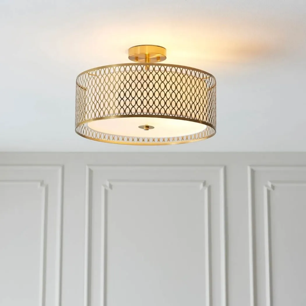 Cordero 3 Light Gold Flush Ceiling Light