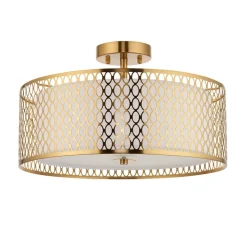 Cordero 3 Light Gold Flush Ceiling Light
