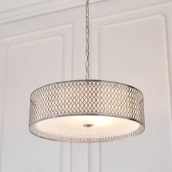 Cordero 3 Light Satin Nickel Pendant Ceiling Light