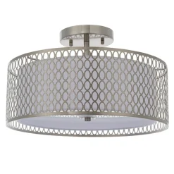 Cordero 3 Light Satin Nickel Flush Ceiling Light