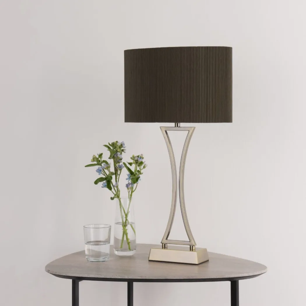 Corrina Antique Brass Touch Table Lamp
