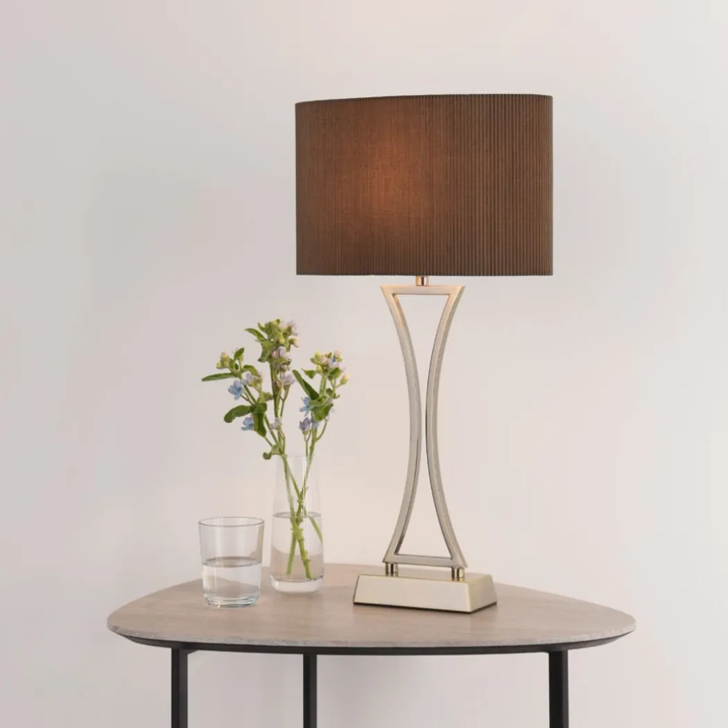 Corrina Antique Brass Touch Table Lamp