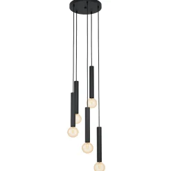 Cortenova 5 Light Matte Black Ceiling Pendant