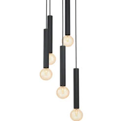 Cortenova 5 Light Matte Black Ceiling Pendant