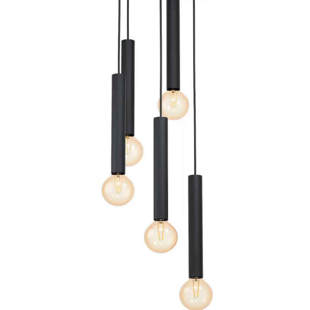 Cortenova 5 Light Matte Black Ceiling Pendant