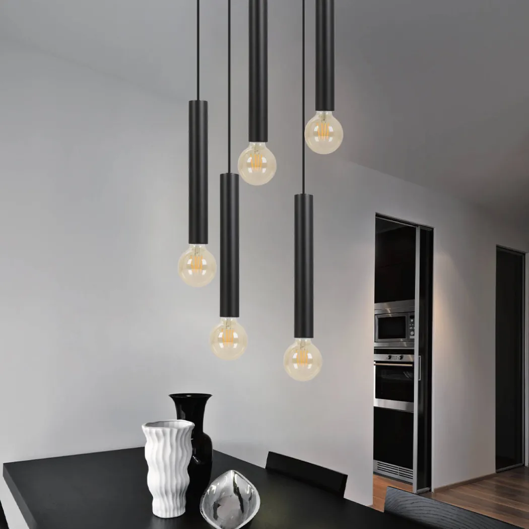 Cortenova 5 Light Matte Black Ceiling Pendant