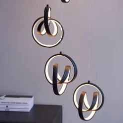 Cosma 8 Light Matt Black LED Multidrop Pendant Ceiling Light