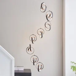 Cosma 8 Light Matt Black LED Multidrop Pendant Ceiling Light