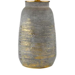 Creon Grey & Antique Brass Ceramic Table Lamp