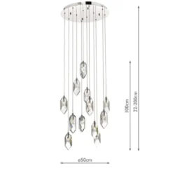 Crystal LED Cluster Pendant Ceiling Light