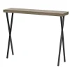 Data Oak Veneer and Black Console Table