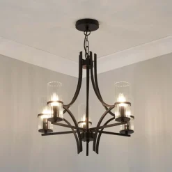 Davina 5 Light Black Pendant Chandelier Ceiling Light