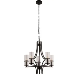 Davina 5 Light Black Pendant Chandelier Ceiling Light