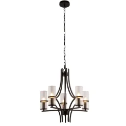 Davina 5 Light Black Pendant Chandelier Ceiling Light