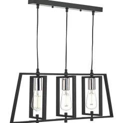 Dax 3 Light Ceiling Bar Black