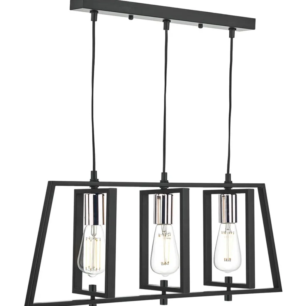 Dax 3 Light Ceiling Bar Black
