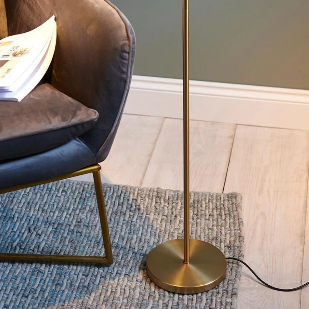 Dedicated Reader Gold LED Task Floor Lamp