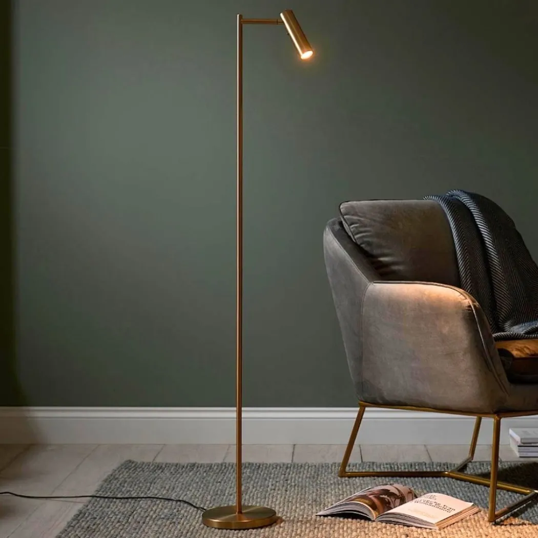 Dedicated Reader Gold LED Task Floor Lamp