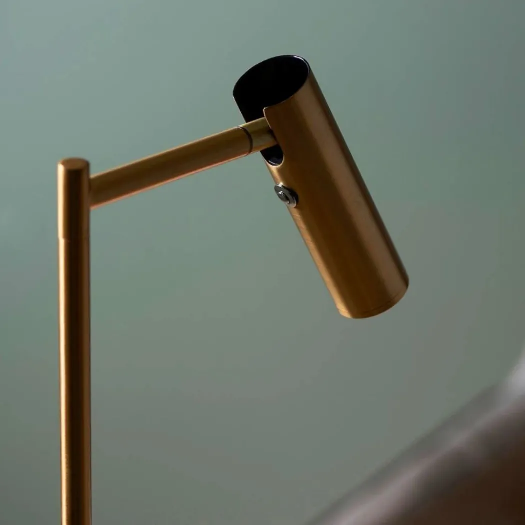 Dedicated Reader Gold LED Task Floor Lamp