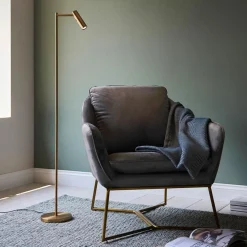 Dedicated Reader Gold LED Task Floor Lamp