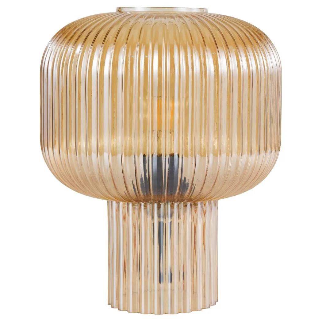 Demarius Amber Glass Table Lamp