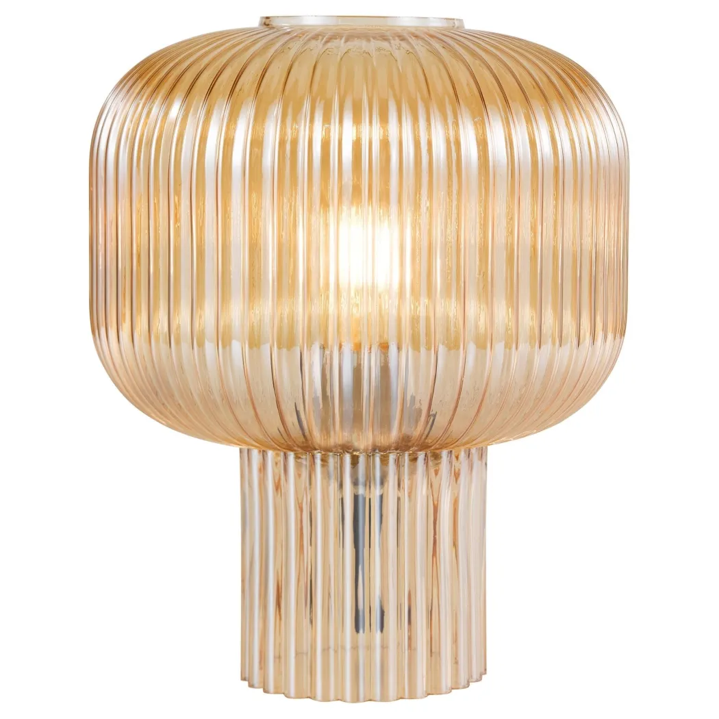 Demarius Amber Glass Table Lamp