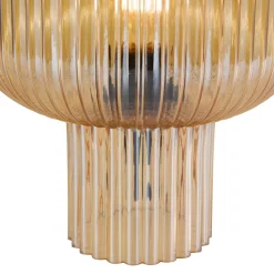 Demarius Amber Glass Table Lamp