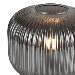 Demarius Smoked Glass Table Lamp