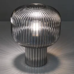 Demarius Smoked Glass Table Lamp