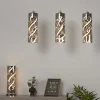Demeter 3 Light Black Smoke Glass LED Ceiling Pendant Bar
