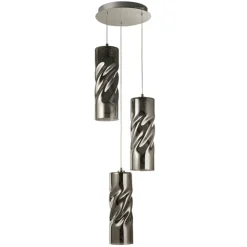 Demeter 3 Light Smoked Glass LED Cluster Ceiling Pendant