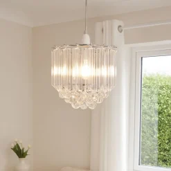Demi Clear And Chrome Easy-Fit Pendant