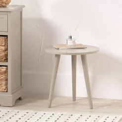Devonshire Putty Wood Side Table