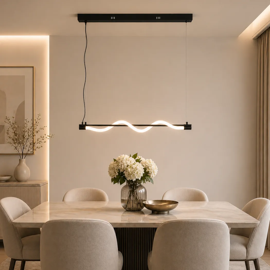Diego Matte Black LED Ceiling Pendant Bar