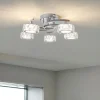 Dilan 5-Light Polished Chrome LED Semi-Flush Ceiling Light