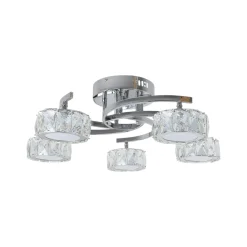 Dilan 5-Light Polished Chrome LED Semi-Flush Ceiling Light