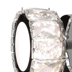 Dilan Polished Chrome & Crystal LED Wall Light
