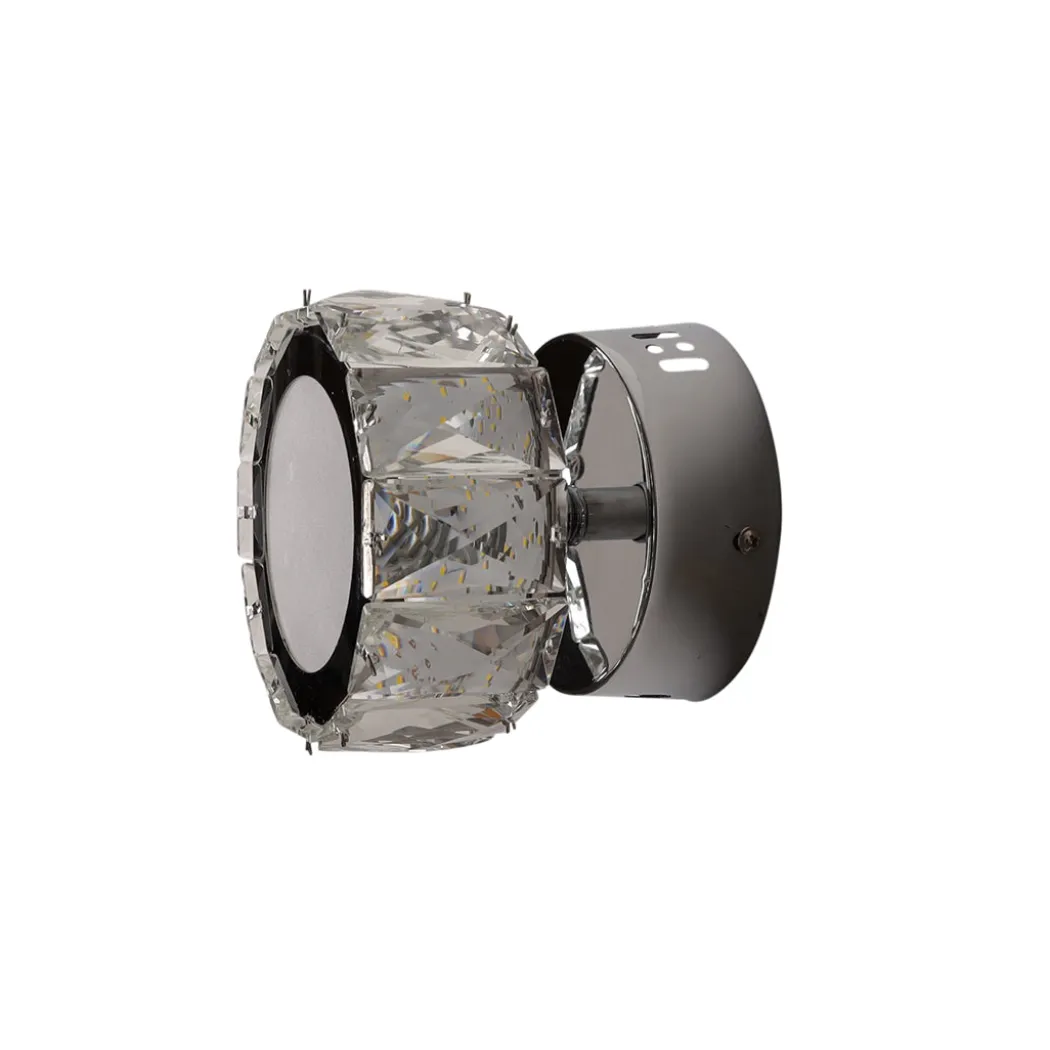Dilan Polished Chrome & Crystal LED Wall Light