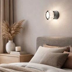 Dilan Polished Chrome & Crystal LED Wall Light