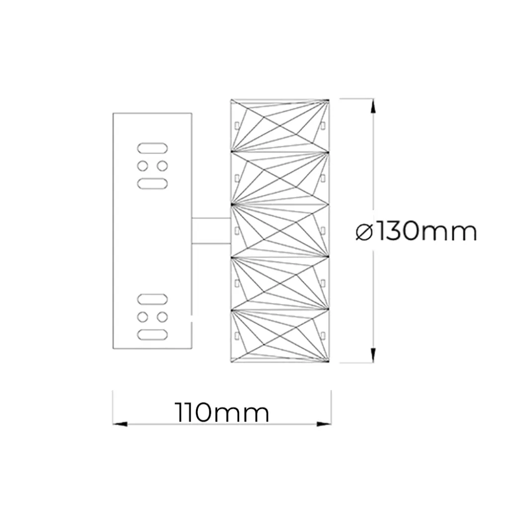 Dilan Polished Chrome & Crystal LED Wall Light