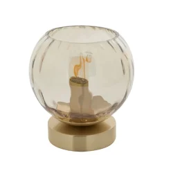 Dimple Satin Brass Table Lamp