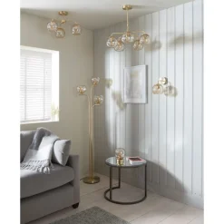 Dimple Satin Brass Wall Light