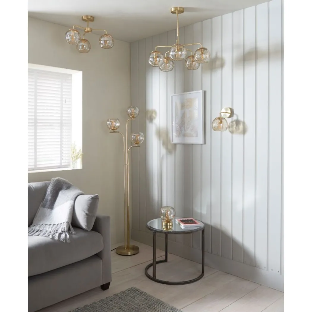 Dimple Satin Brass Wall Light