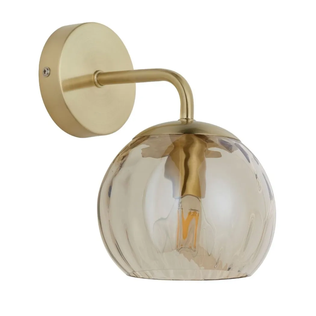 Dimple Satin Brass Wall Light