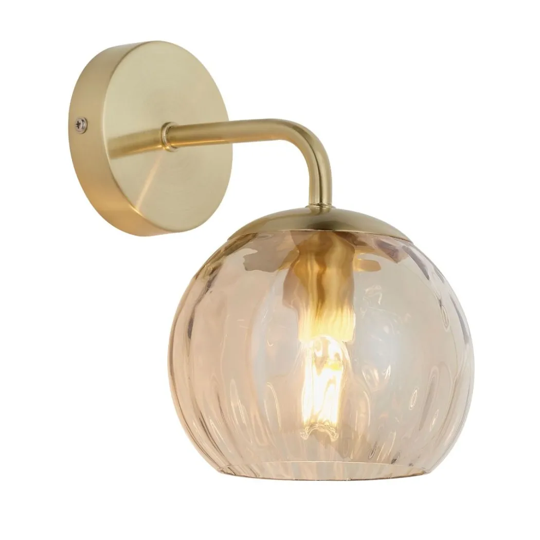 Dimple Satin Brass Wall Light