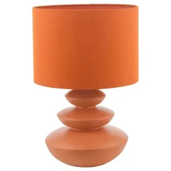 Discus Orange Ceramic Table Lamp
