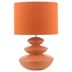 Discus Orange Ceramic Table Lamp
