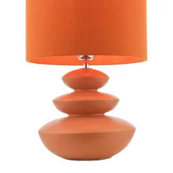 Discus Orange Ceramic Table Lamp