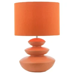 Discus Orange Ceramic Table Lamp